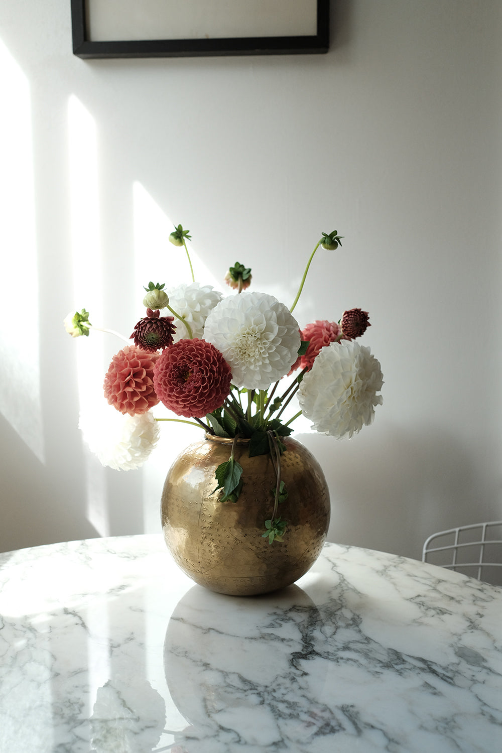 round brass vase