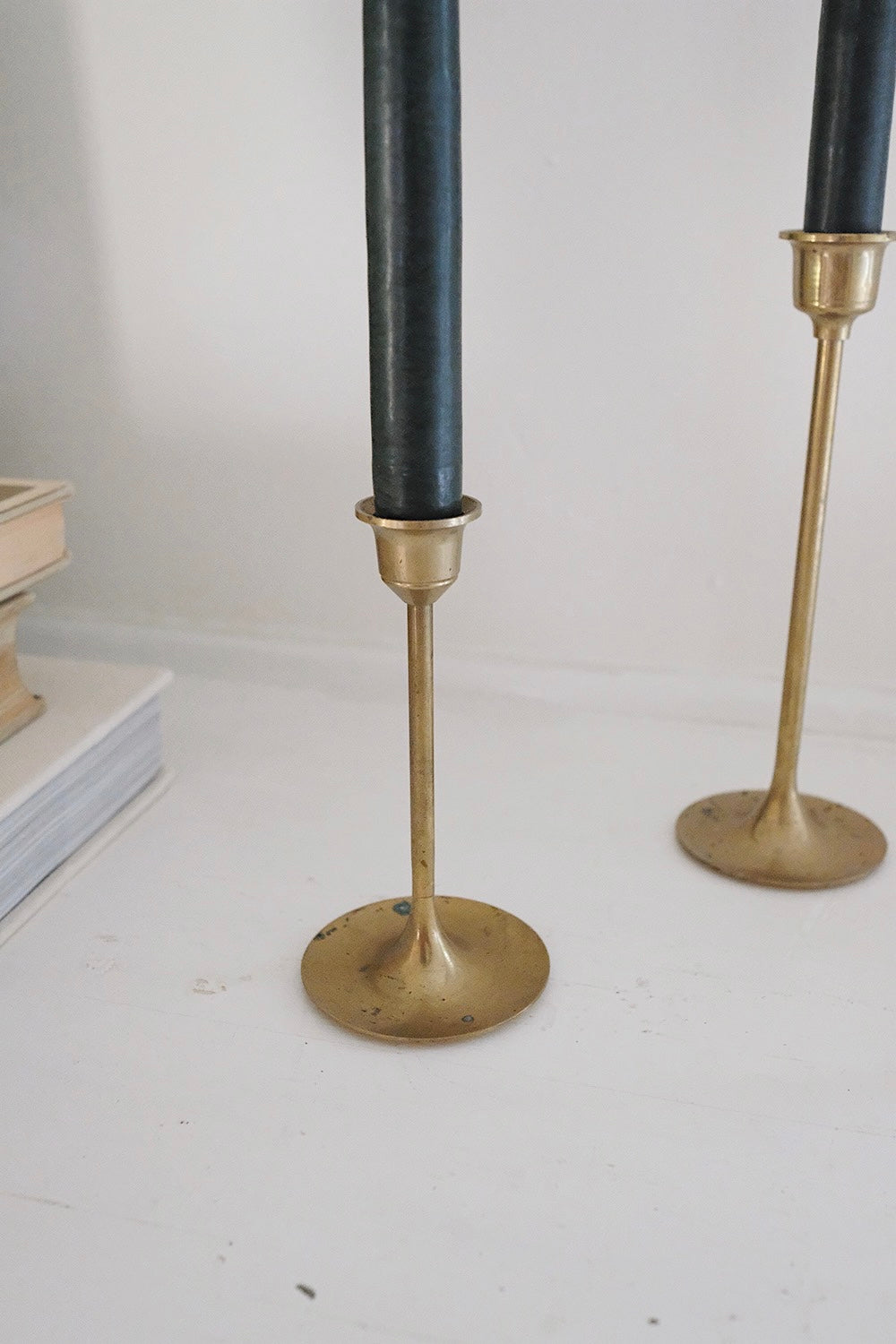 brass candlesticks - set of 3