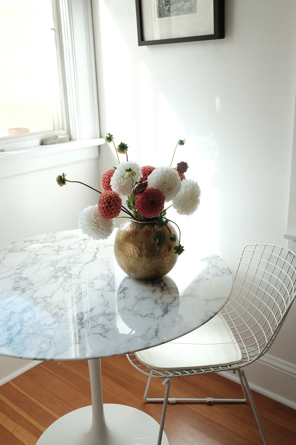 round brass vase
