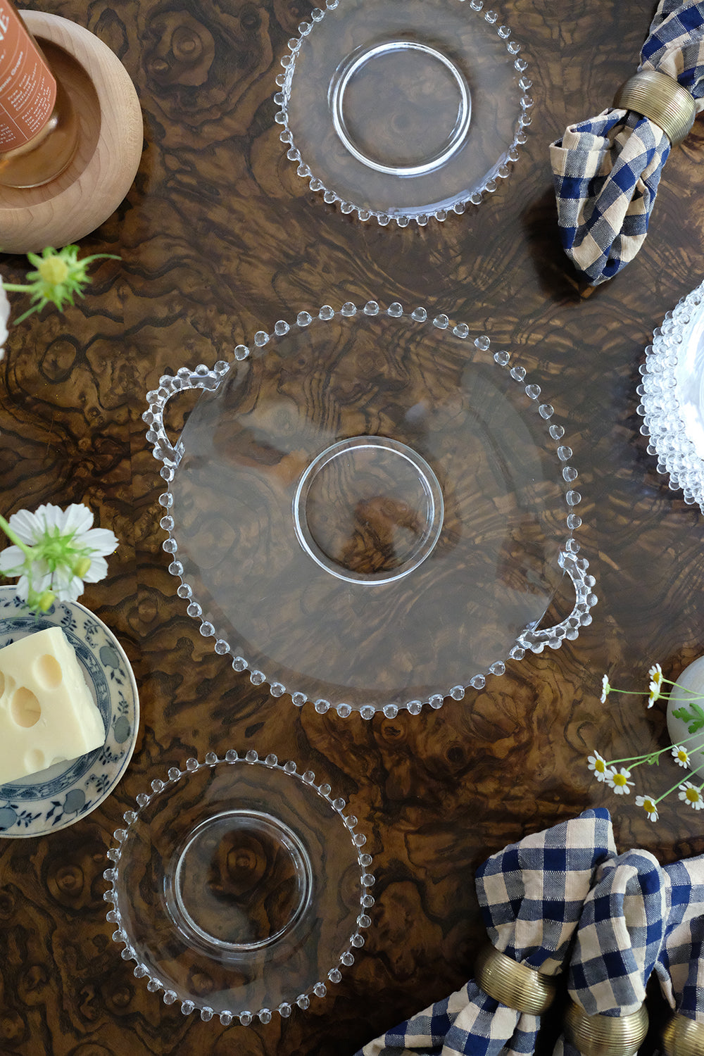 glass serving plate