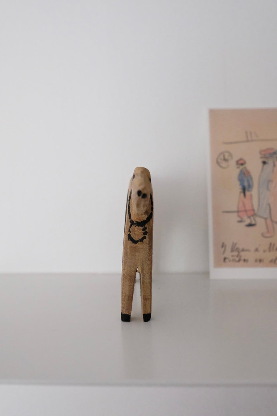 folk art wooden dog