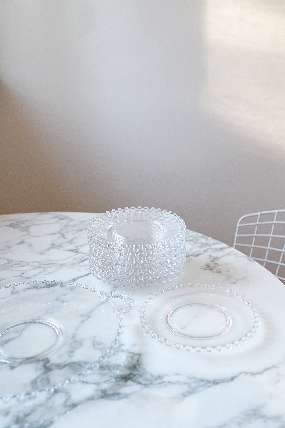 small glass plates - set of 6
