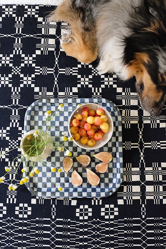 handmade checkered tray