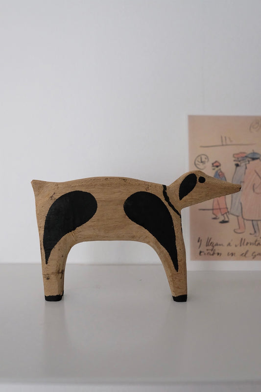 folk art wooden dog