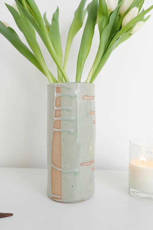 celadon handmade vase