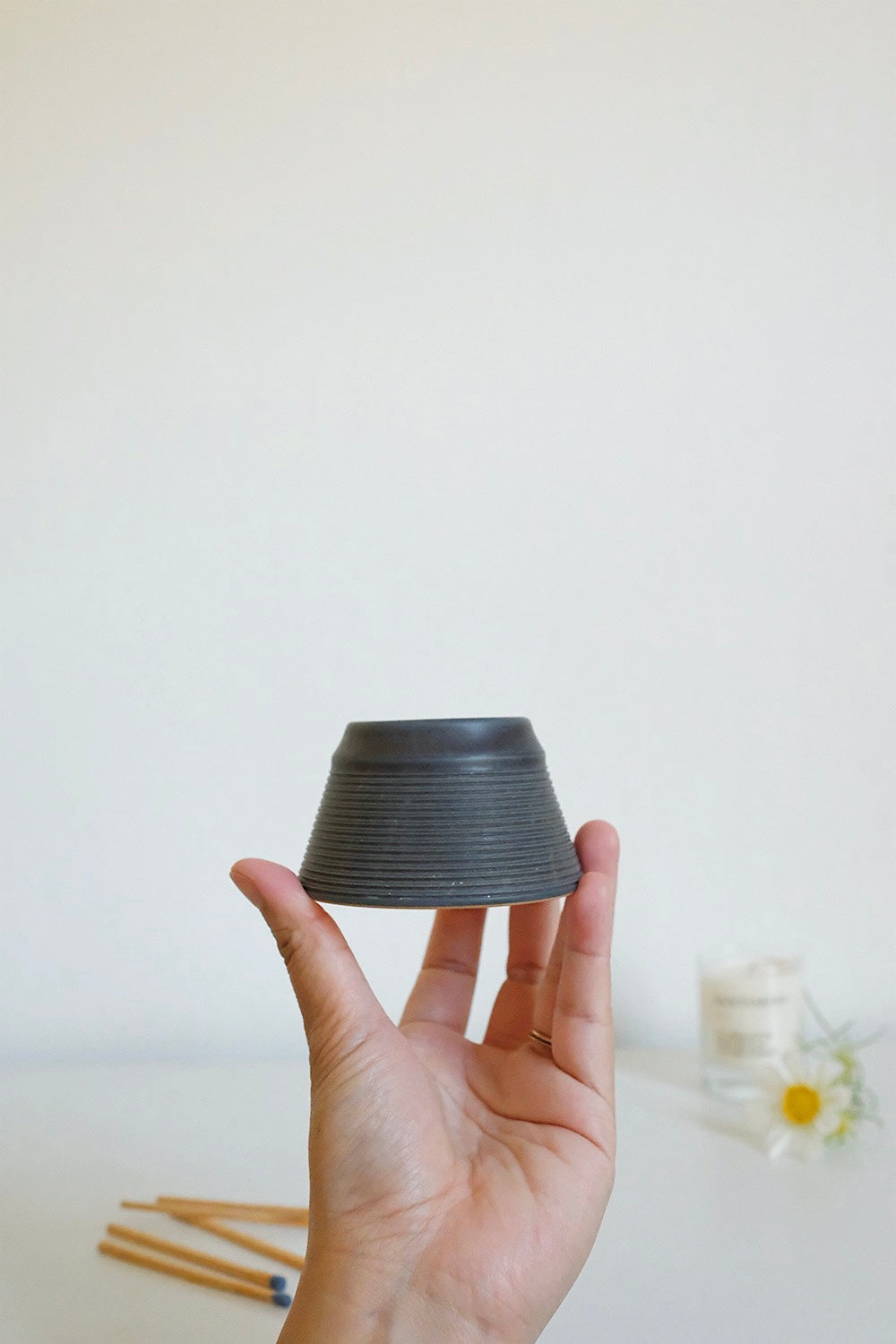 handmade ceramic match holder