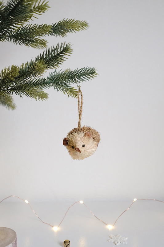 bottlebrush hedgehog ornament