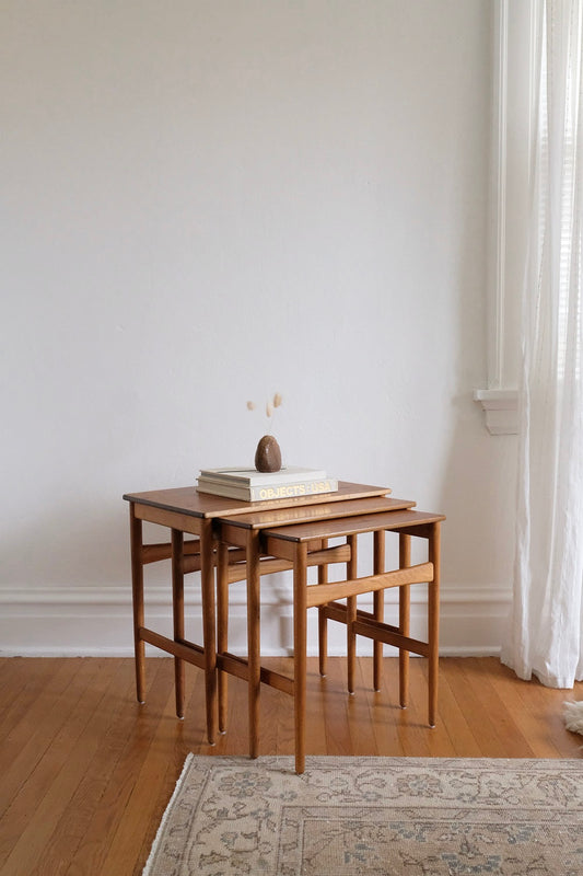 Hans Wegner teak nesting tables