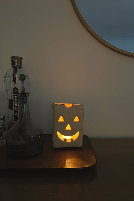 terra cotta jack-o-lantern