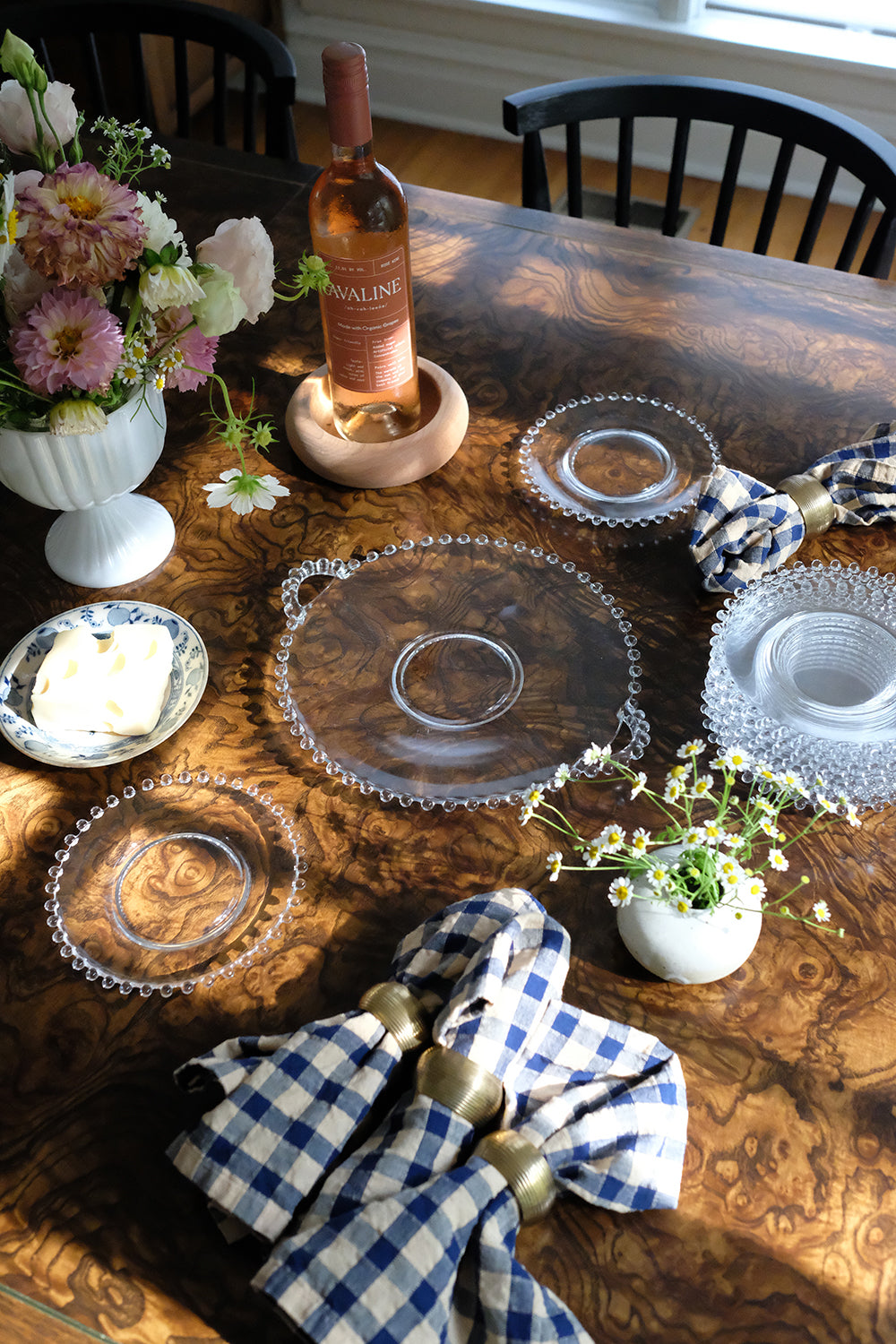 glass serving plate