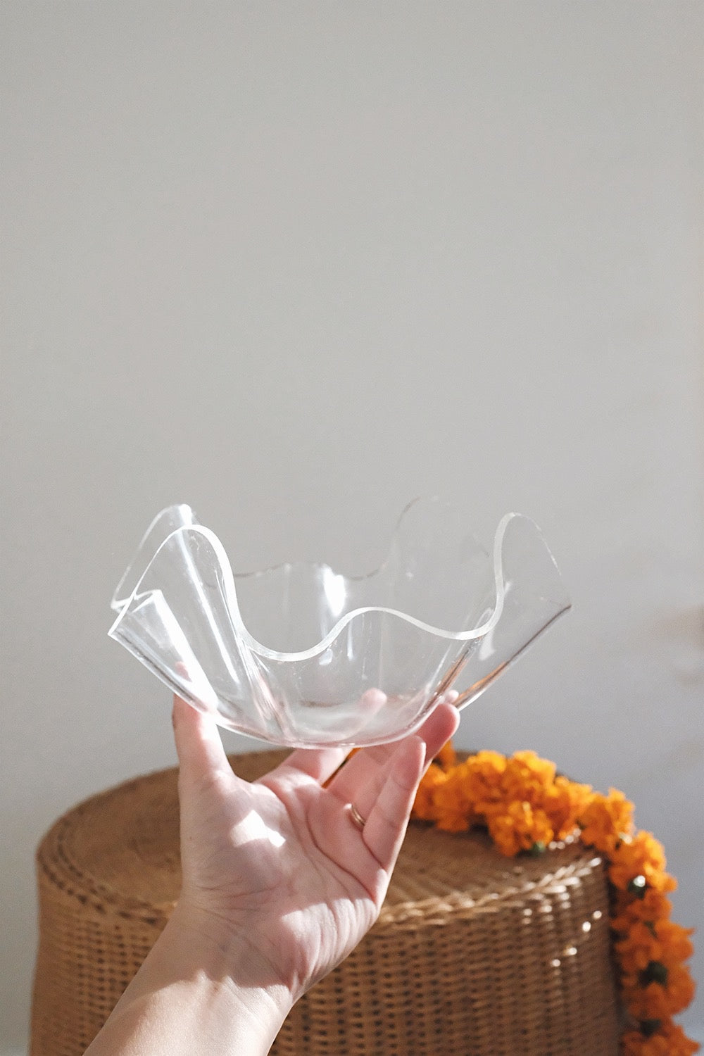 wavy lucite bowl