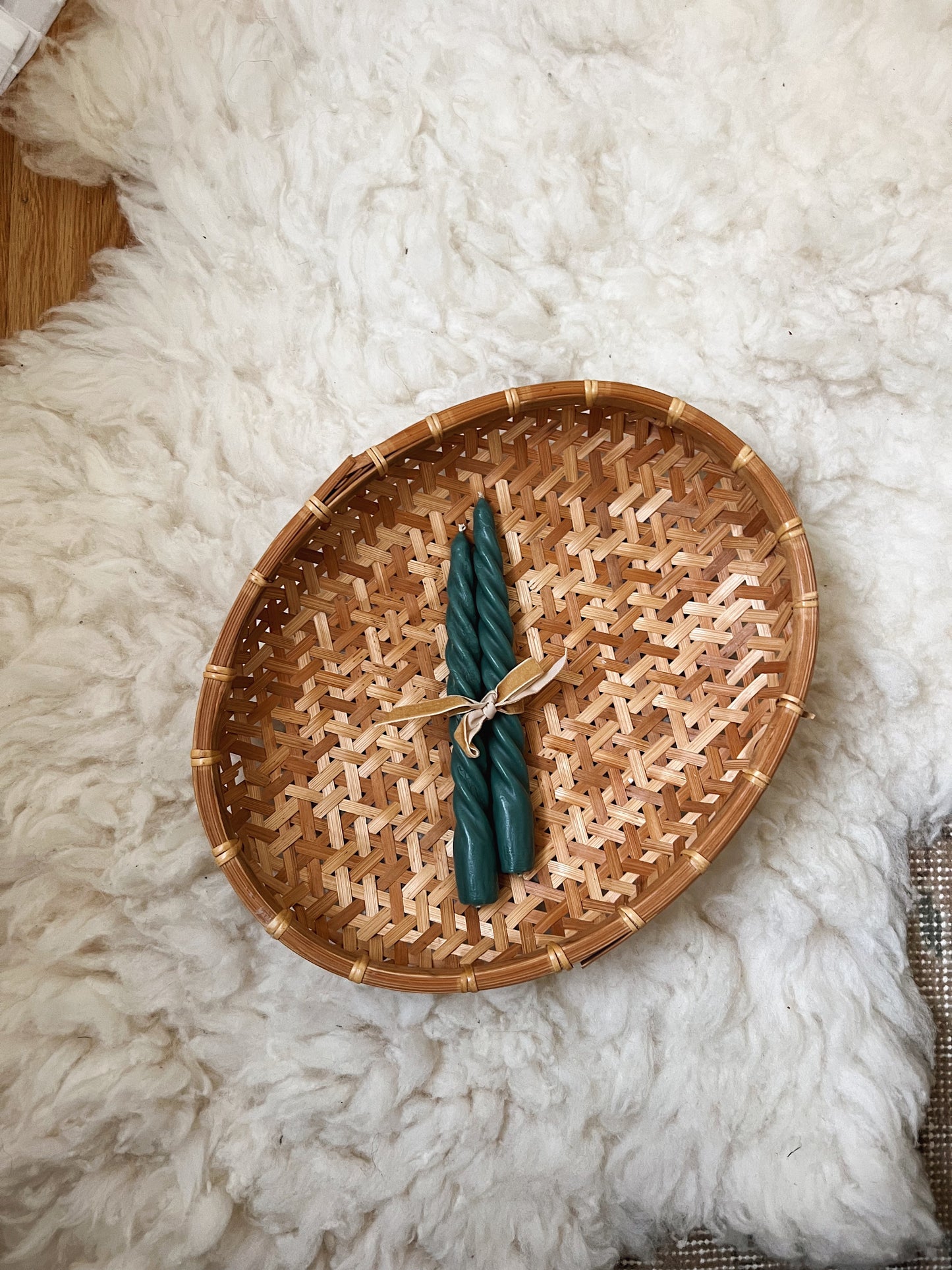 handmade beeswax tapers - set of 2