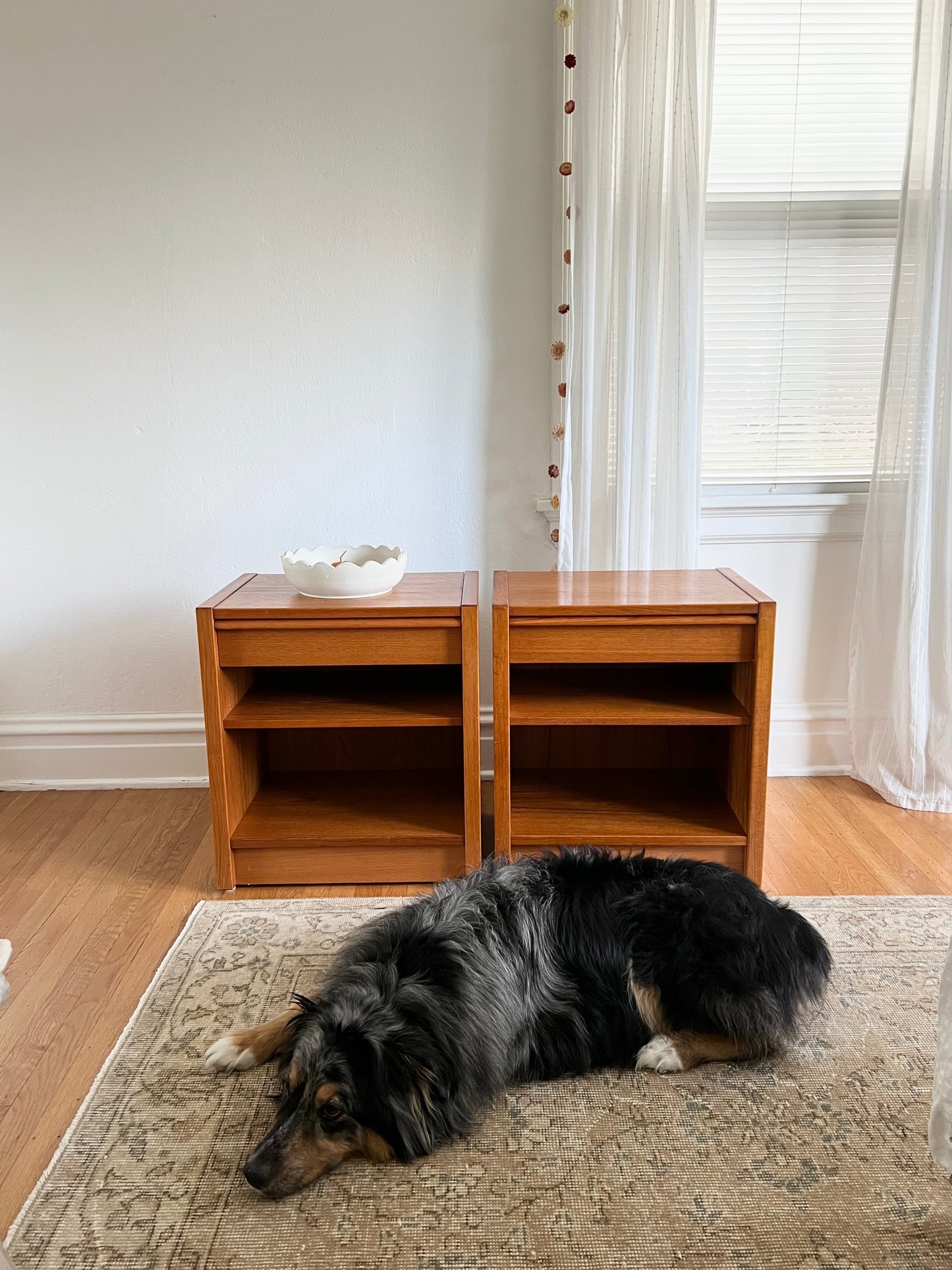 pair of Poul Hundevand teak nightstands
