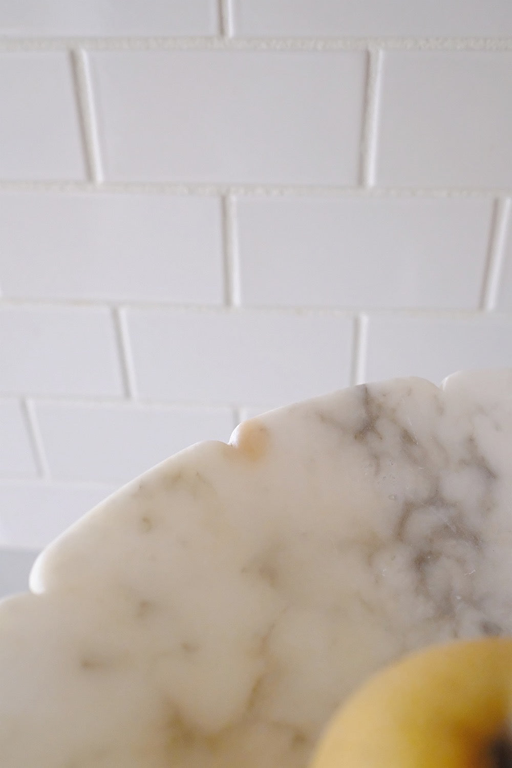 scalloped alabaster pedestal