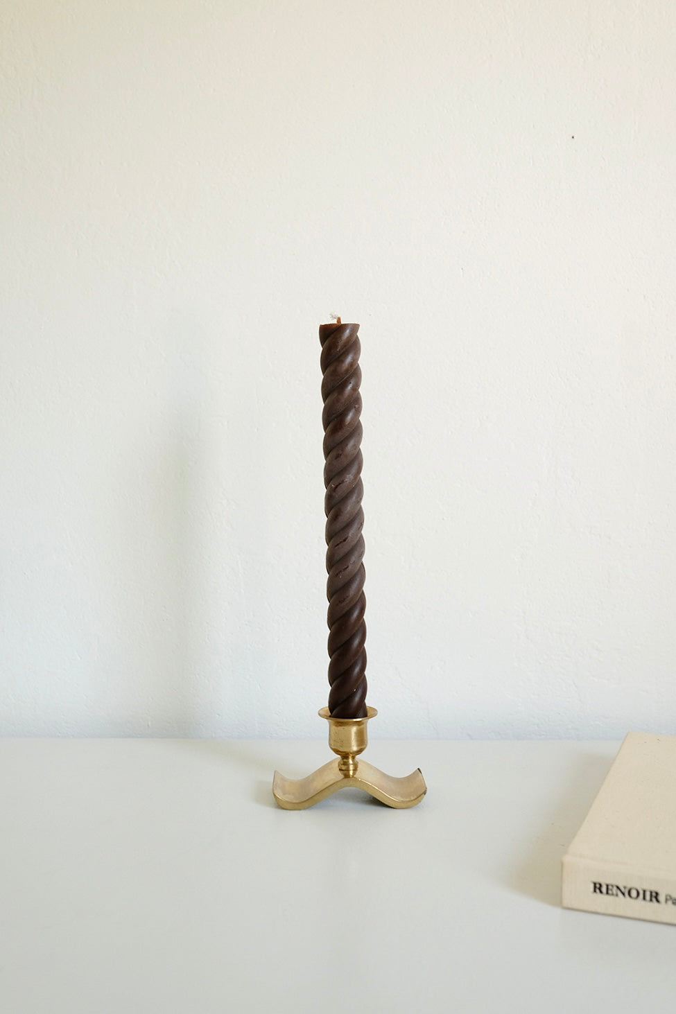 brass wavy candlestick