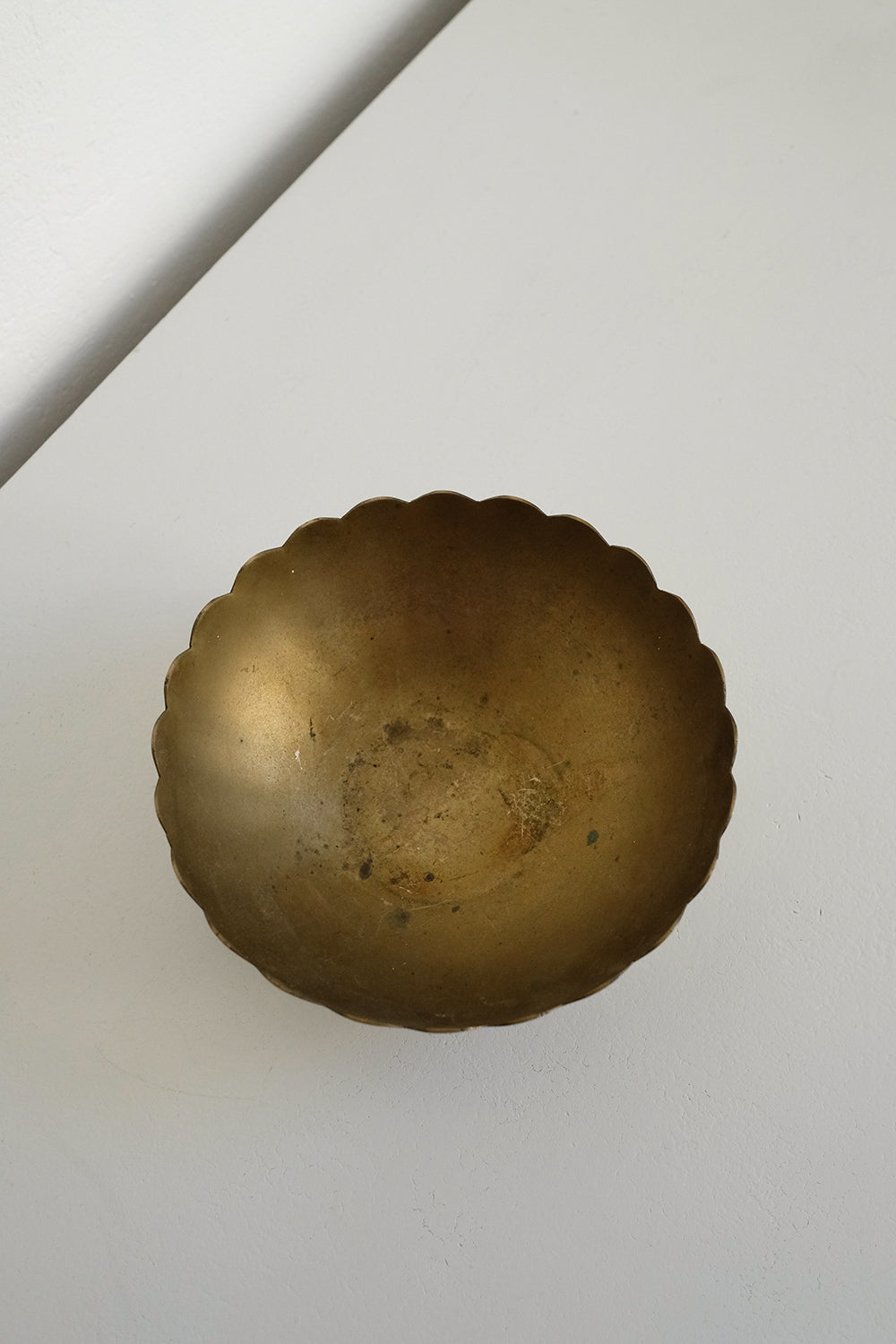 brass scalloped bowl