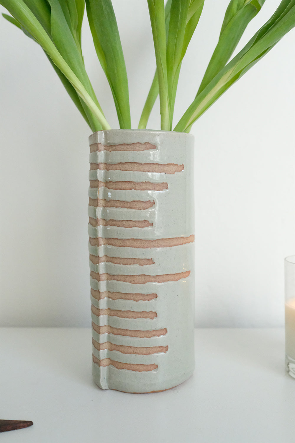celadon handmade vase