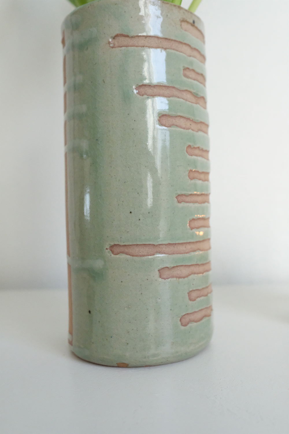 celadon handmade vase