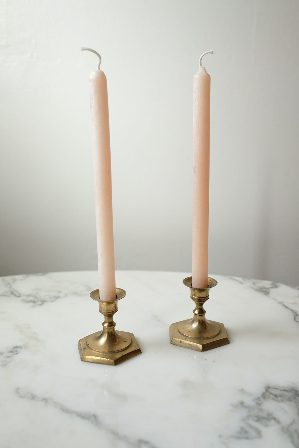 brass candlesticks - set of 2