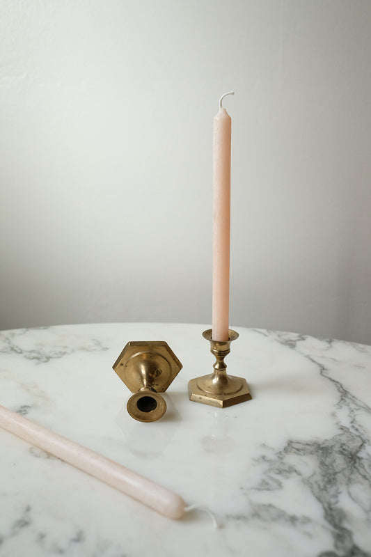brass candlesticks - set of 2