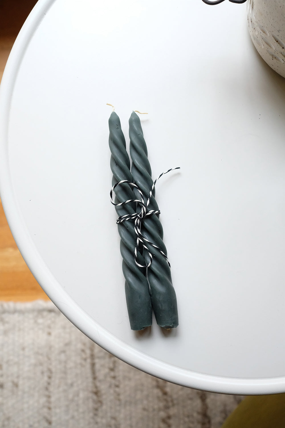 handmade beeswax candles - set of 2