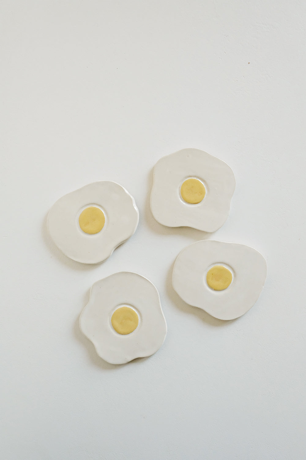 fried egg coasters - set of 4