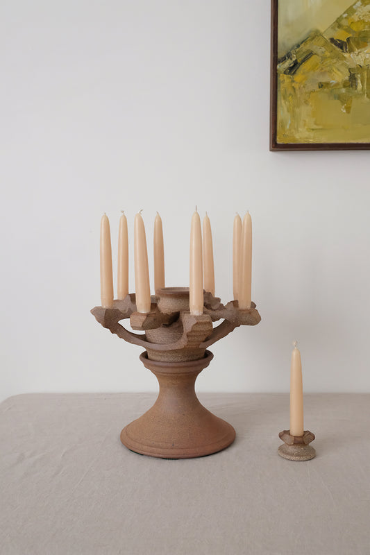 handmade ceramic candelabra