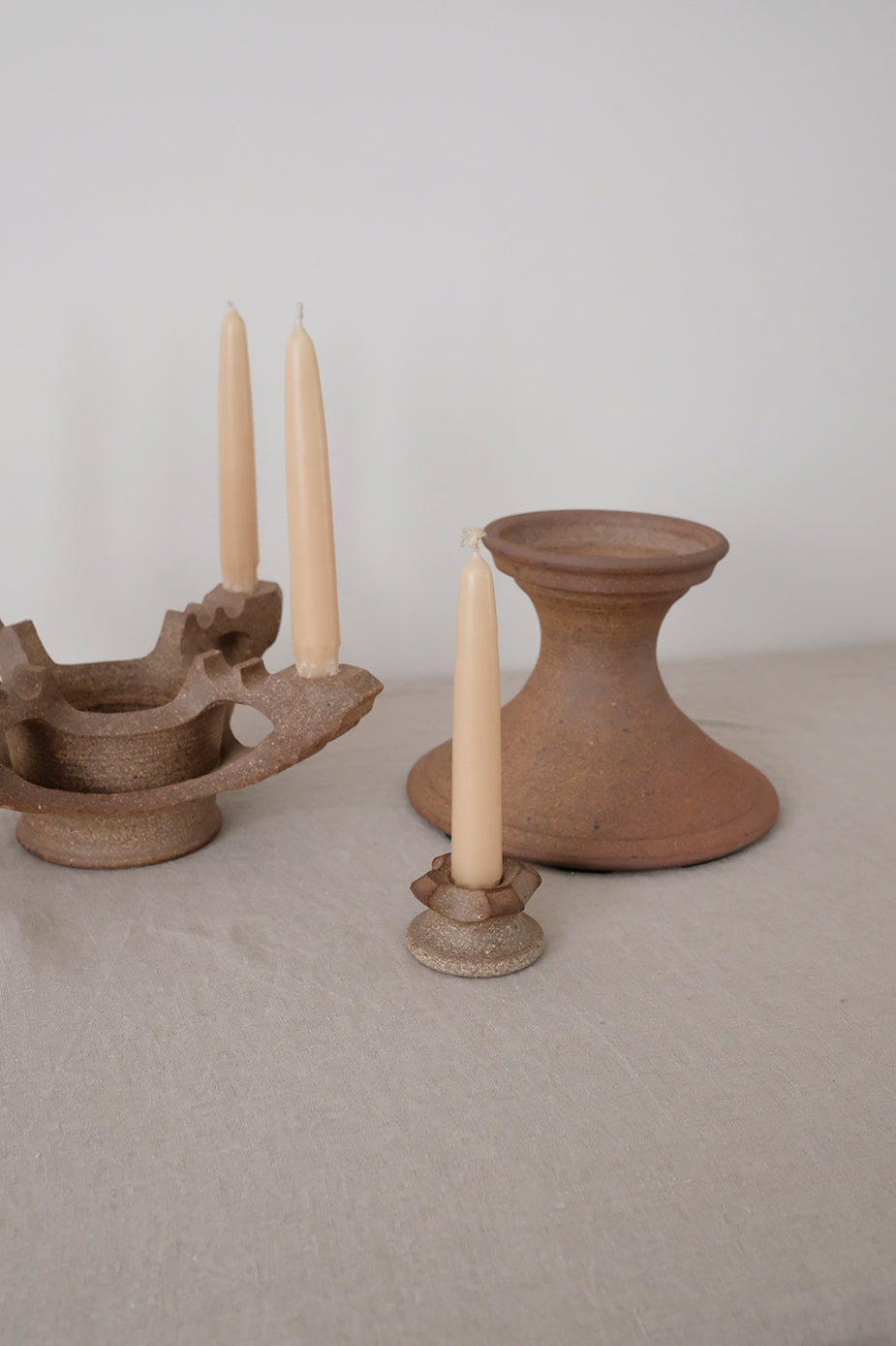 handmade ceramic candelabra