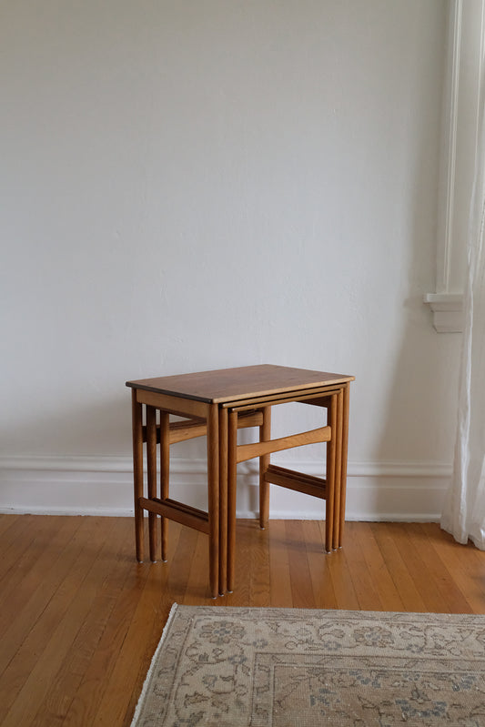 Hans Wegner teak nesting tables