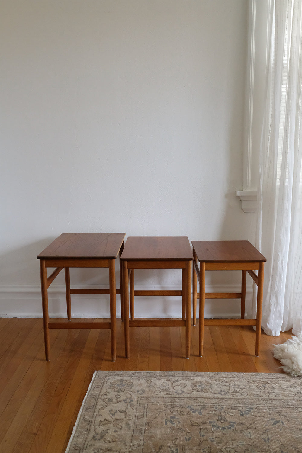 Hans Wegner teak nesting tables