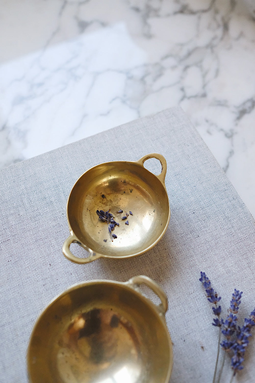 brass singing bowls - set of 2