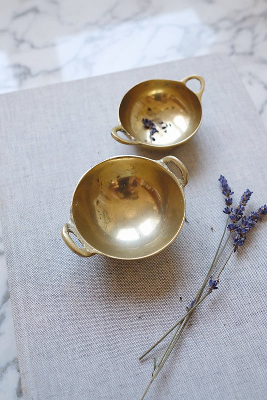 brass singing bowls - set of 2