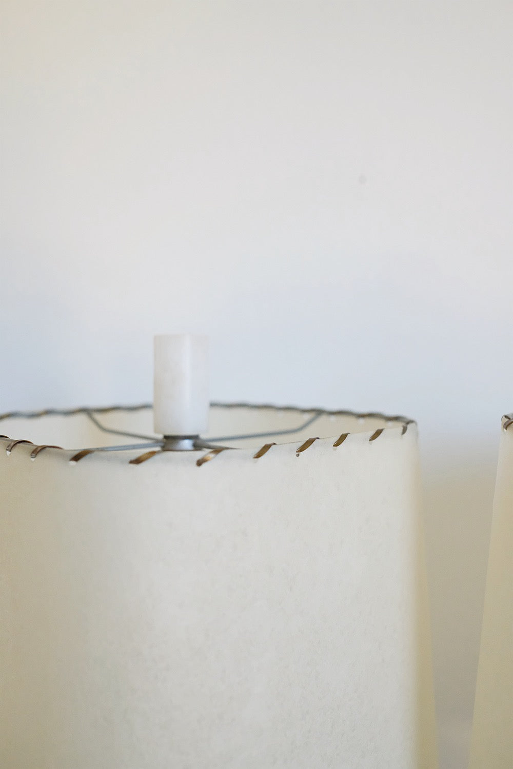 italian stacked alabaster lamps - set of 2