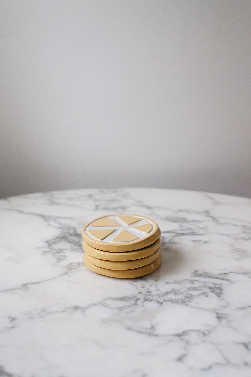 lemon coasters - set of 4