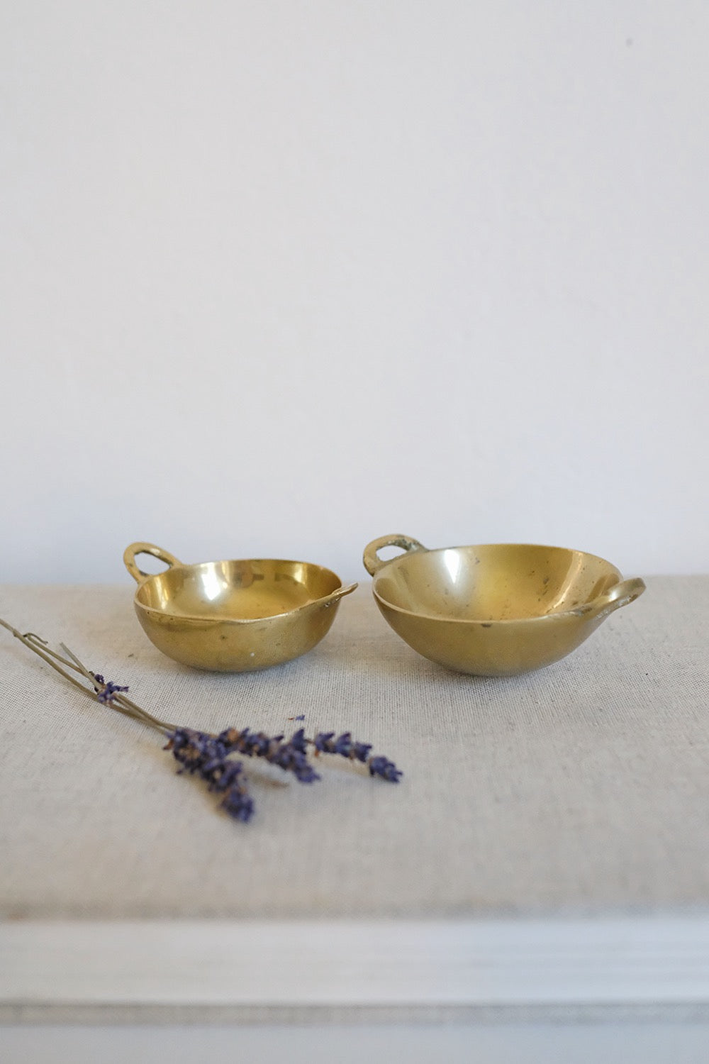 brass singing bowls - set of 2