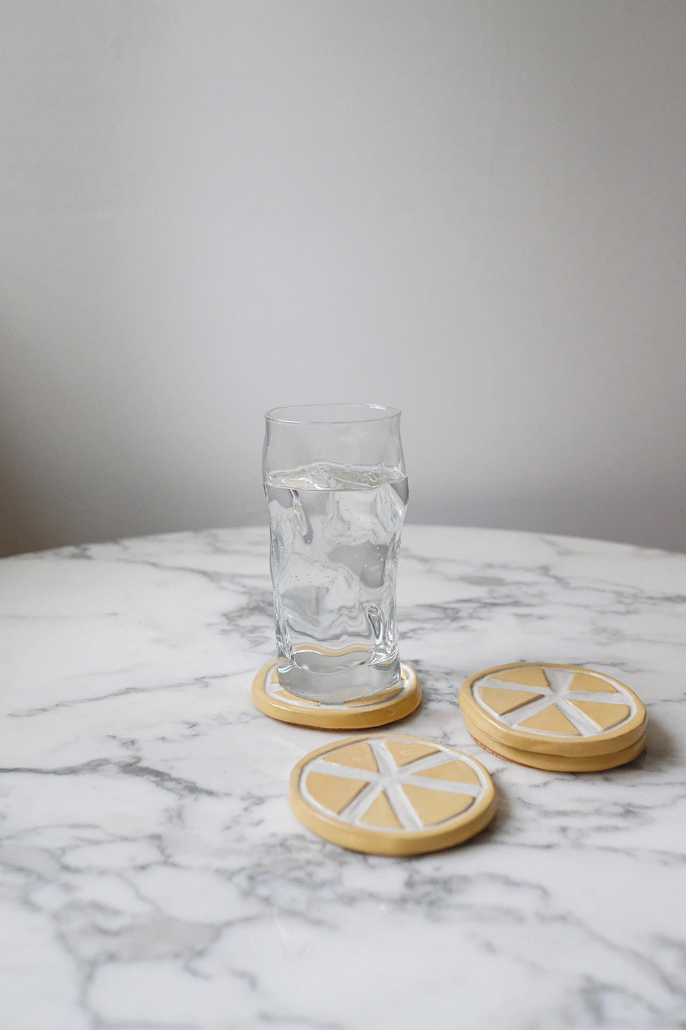 lemon coasters - set of 4