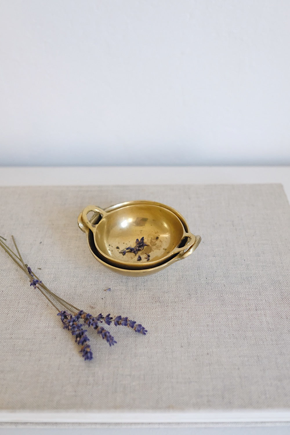 brass singing bowls - set of 2