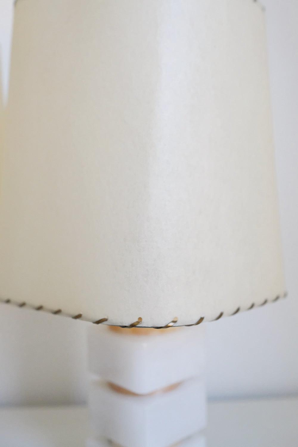 italian stacked alabaster lamps - set of 2