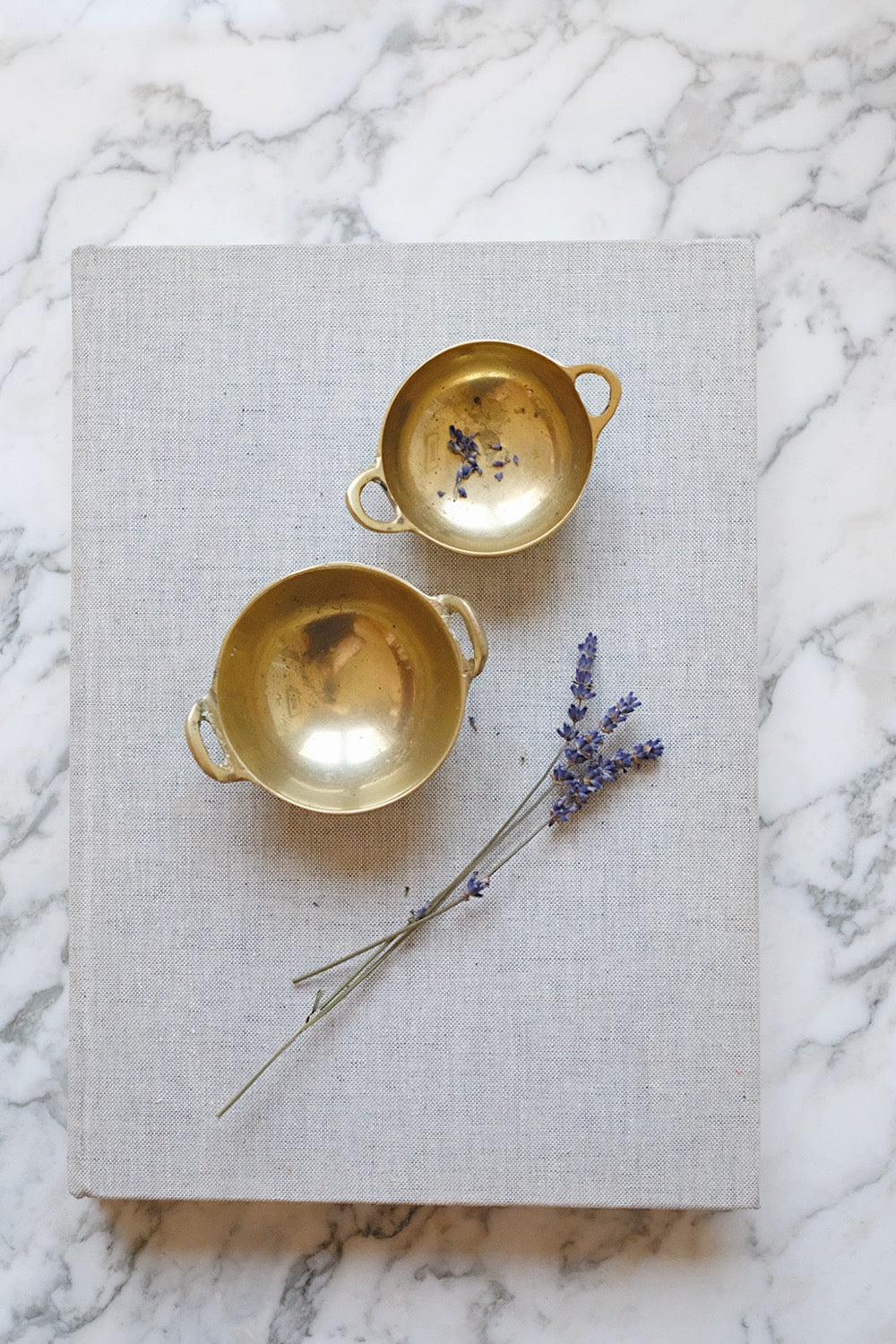 brass singing bowls - set of 2