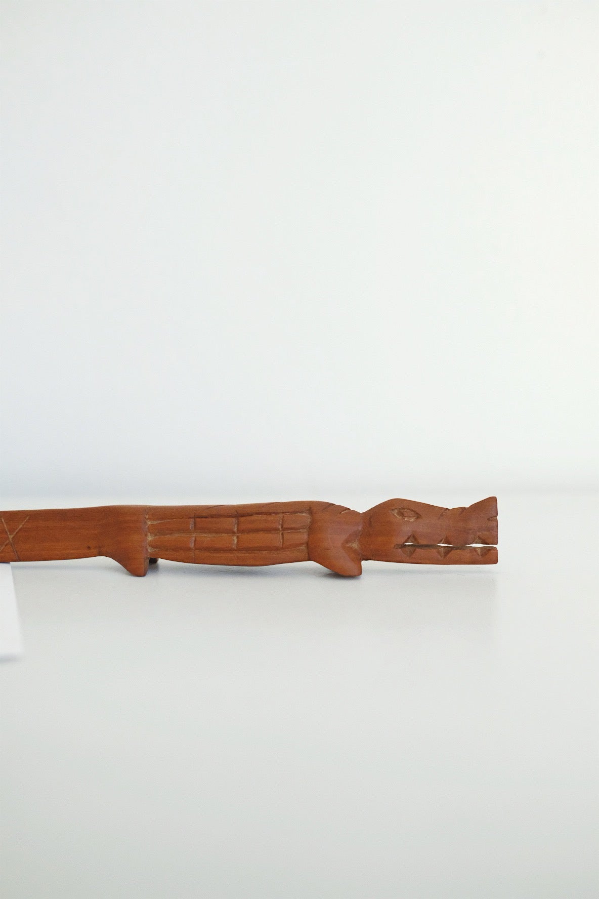 wooden crocodile letter opener