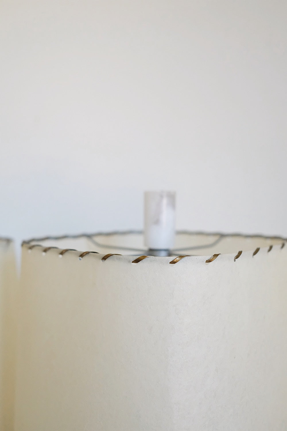 italian stacked alabaster lamps - set of 2