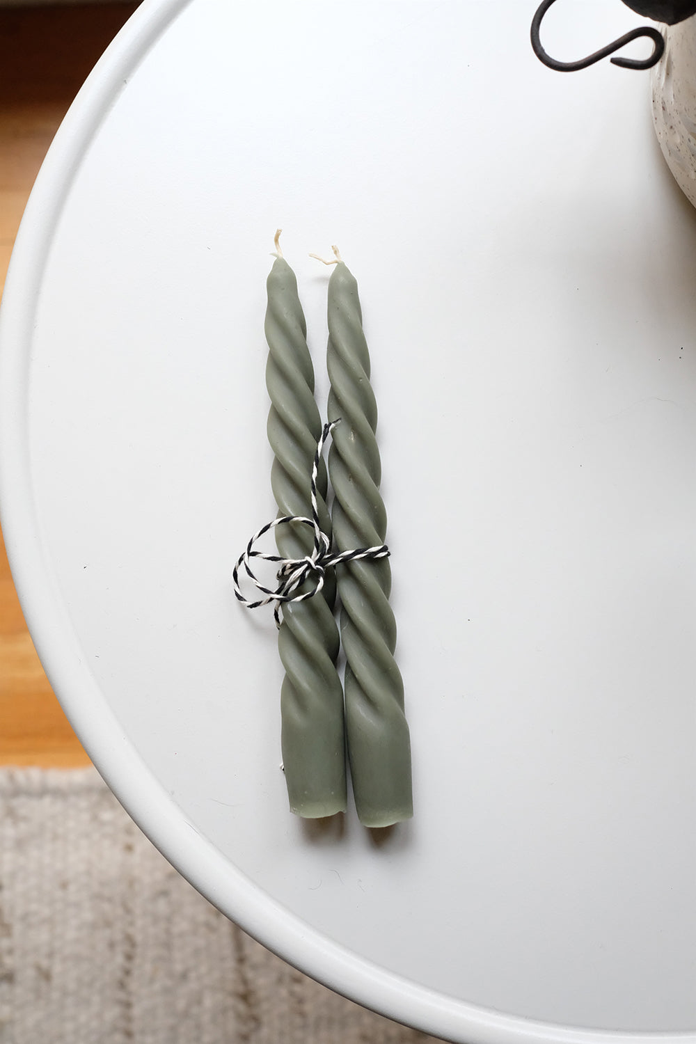 handmade beeswax candles - set of 2