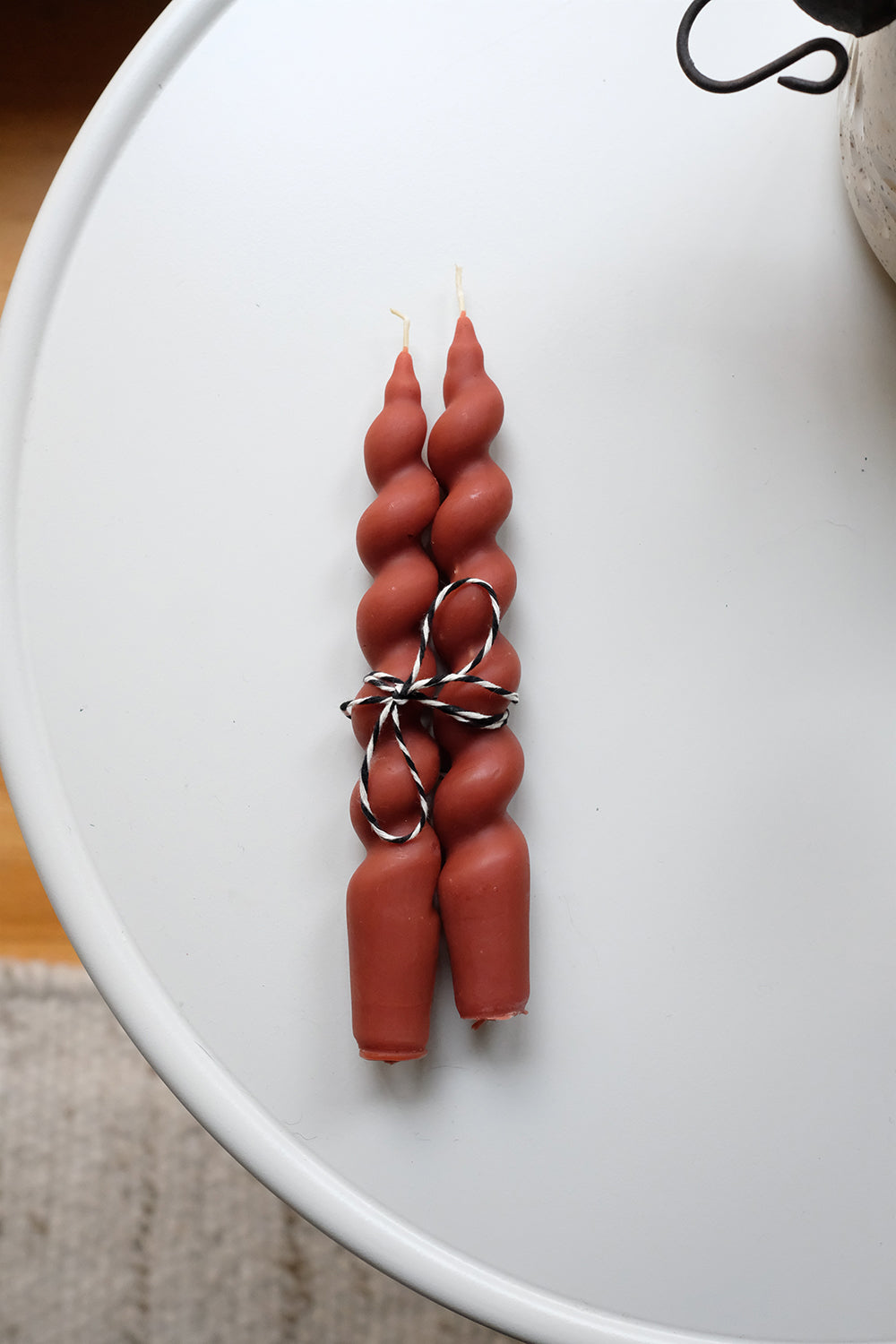 handmade beeswax candles - set of 2