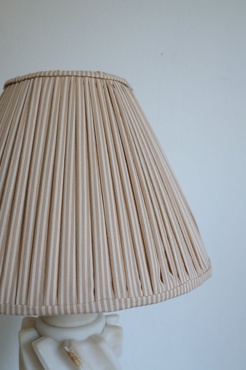 marble lamp with fabric shade
