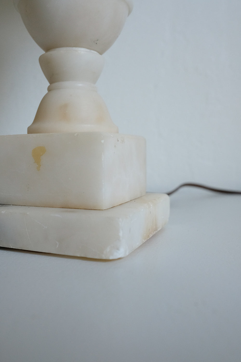 marble lamp with fabric shade