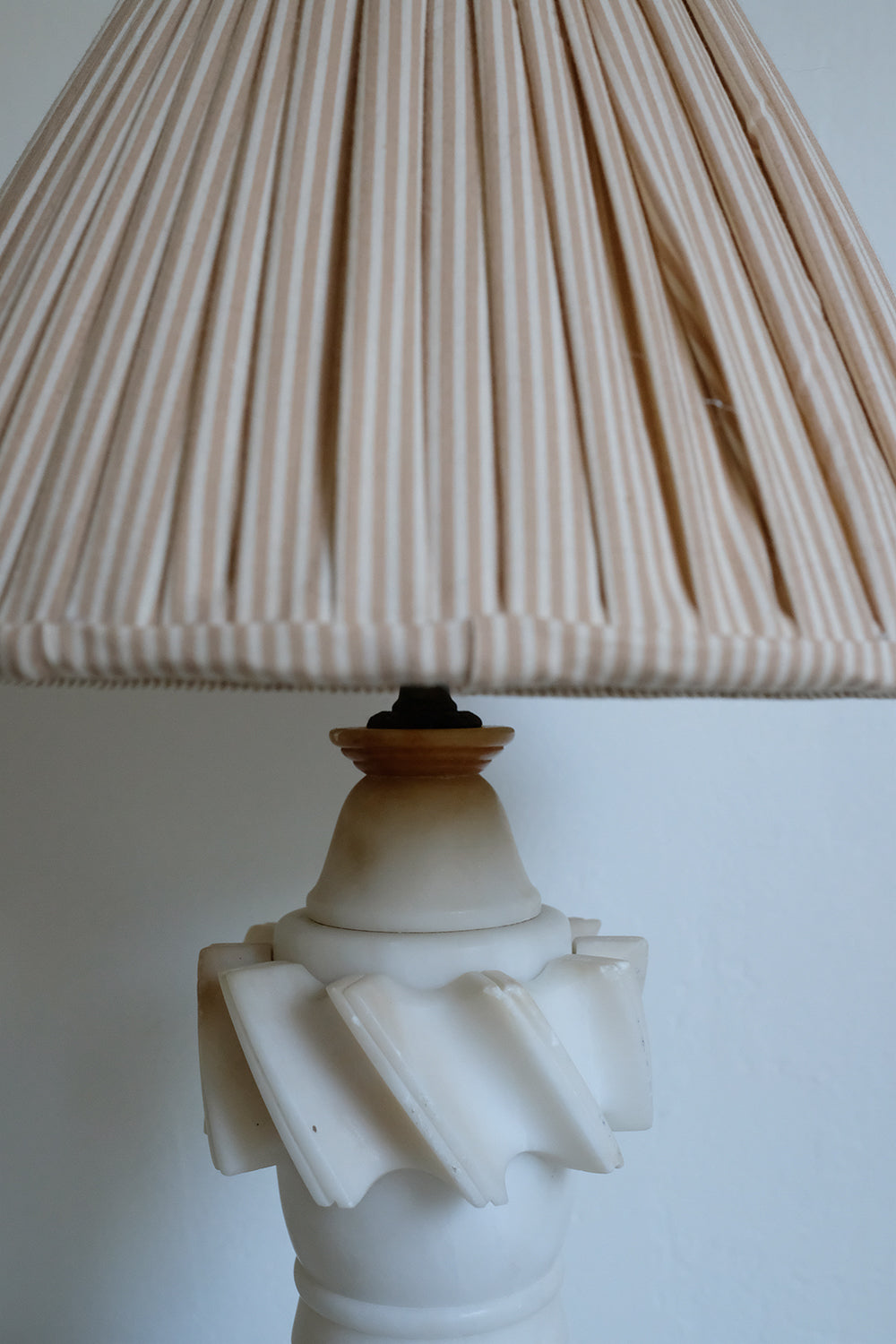 marble lamp with fabric shade