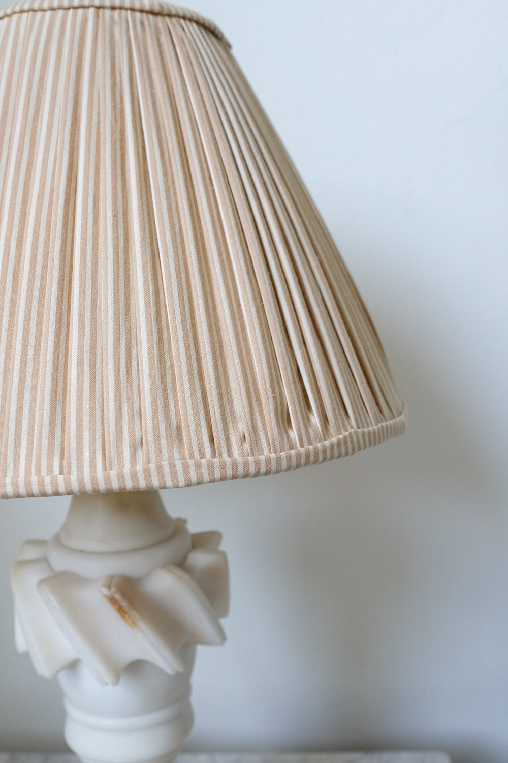 marble lamp with fabric shade