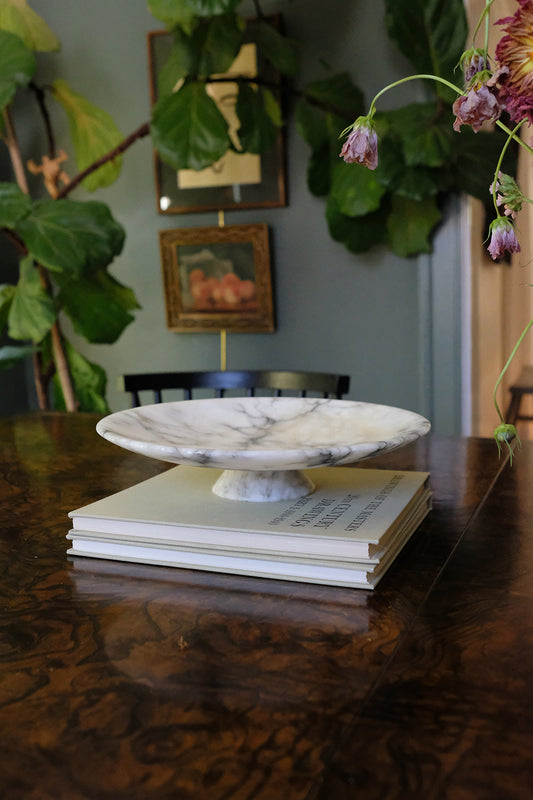 marble pedestal dish