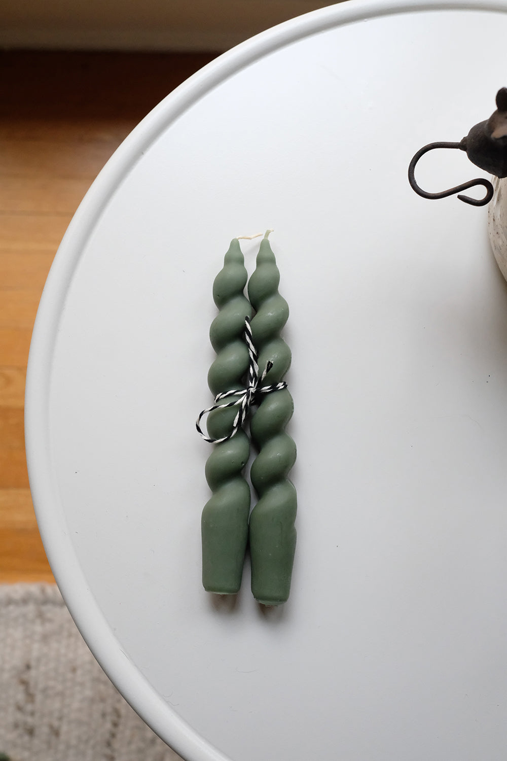 handmade beeswax candles - set of 2