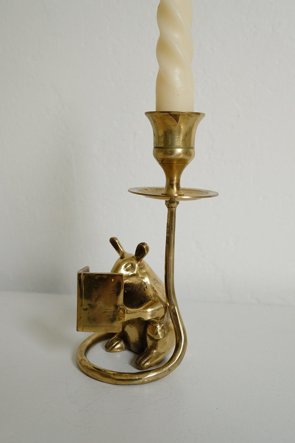 brass mouse candlstick